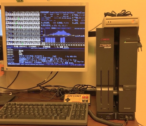 PC/タブレット PCパーツ X68000日記(その26)2020.8.23 モニターをアームにつけて、RS-MIDIで出 